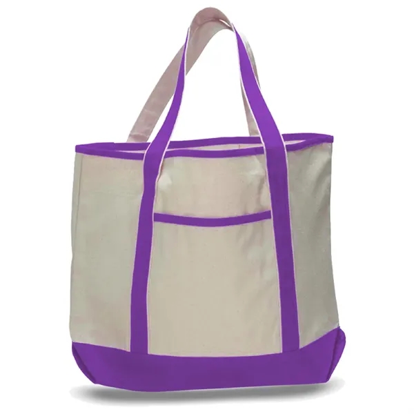 Large Canvas Deluxe Tote 22" W x 16" H with 6" Gusset Bag - Large Canvas Deluxe Tote 22" W x 16" H with 6" Gusset Bag - Image 14 of 16