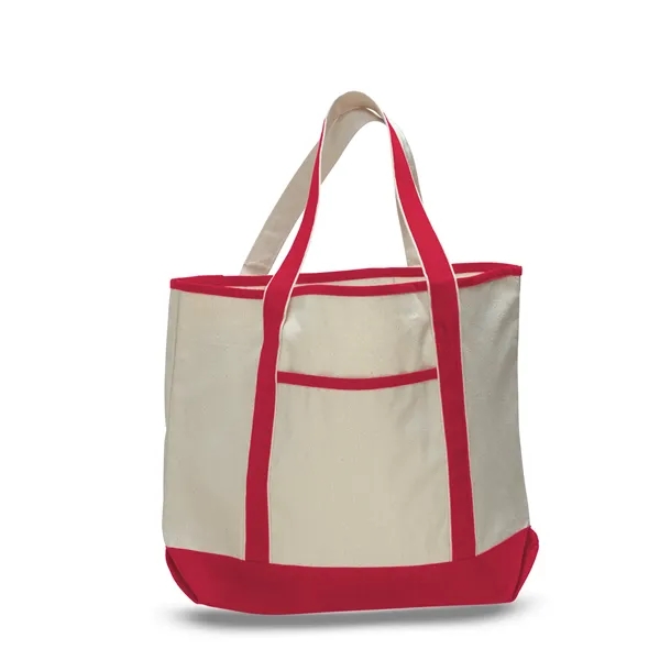 Large Canvas Deluxe Tote 22" W x 16" H with 6" Gusset Bag - Large Canvas Deluxe Tote 22" W x 16" H with 6" Gusset Bag - Image 15 of 16