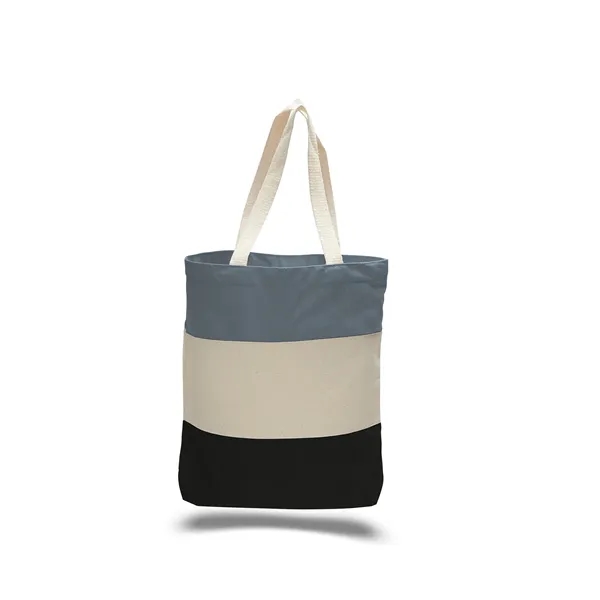 Canvas Tri Color 15x15 Bag w/ 3" Gusset - Canvas Tri Color 15x15 Bag w/ 3" Gusset - Image 6 of 11