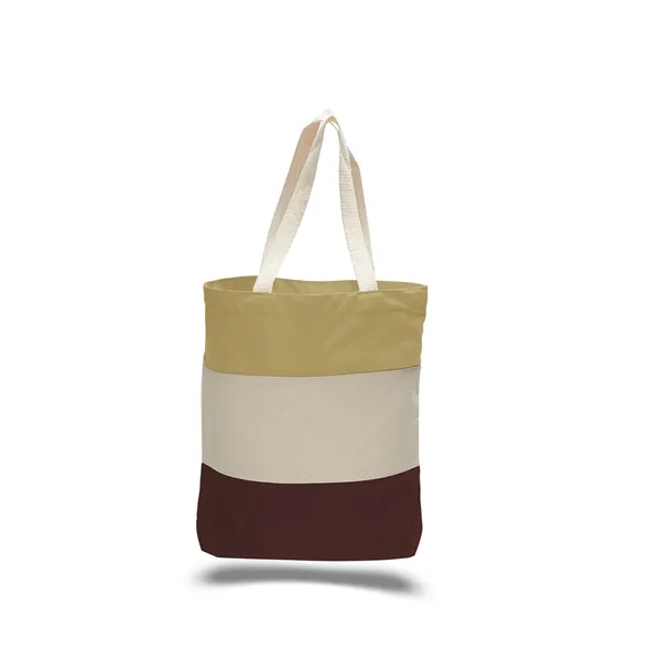 Canvas Tri Color 15x15 Bag w/ 3" Gusset - Canvas Tri Color 15x15 Bag w/ 3" Gusset - Image 7 of 11