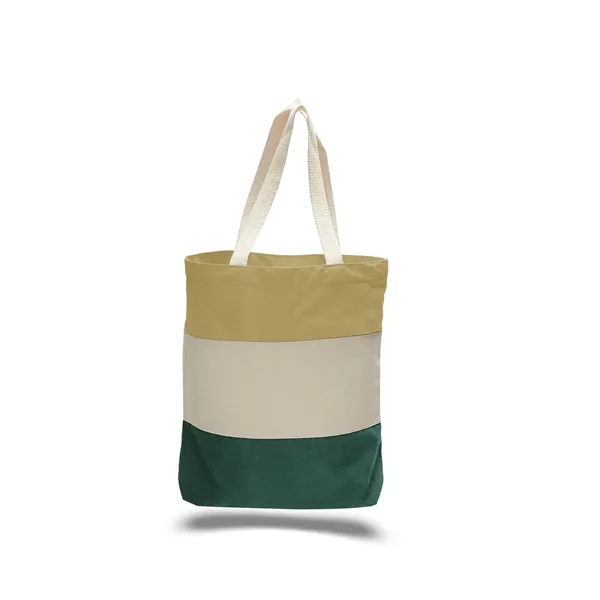 Canvas Tri Color 15x15 Bag w/ 3" Gusset - Canvas Tri Color 15x15 Bag w/ 3" Gusset - Image 8 of 11