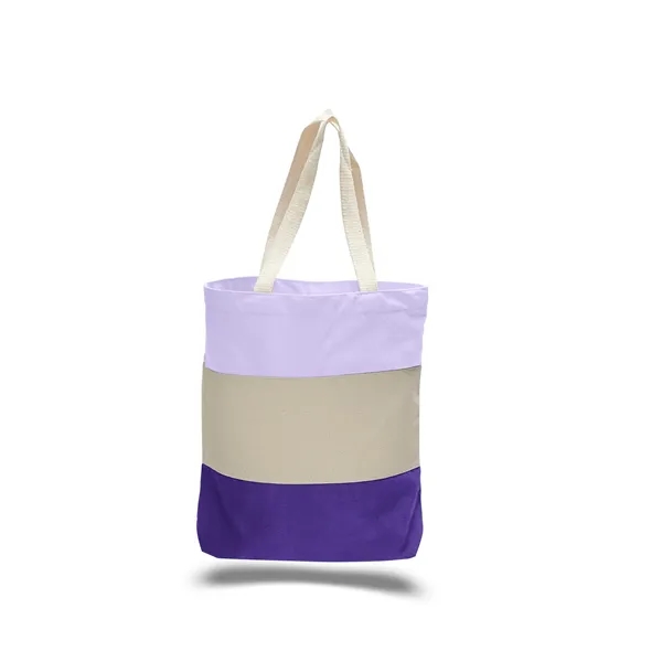 Canvas Tri Color 15x15 Bag w/ 3" Gusset - Canvas Tri Color 15x15 Bag w/ 3" Gusset - Image 11 of 11