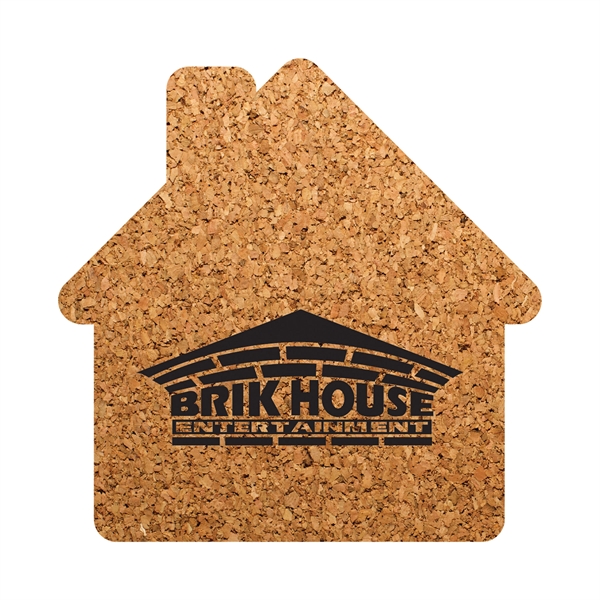Custom House Shaped Cork Coaster
