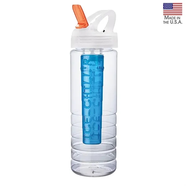 Custom 26 oz. PET Bottle with Flip Spout & Ice Stick