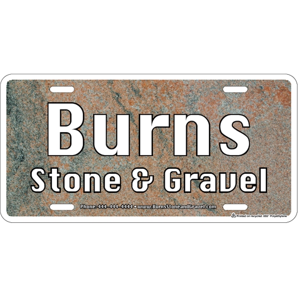 .055" Polyethylene Car Plate