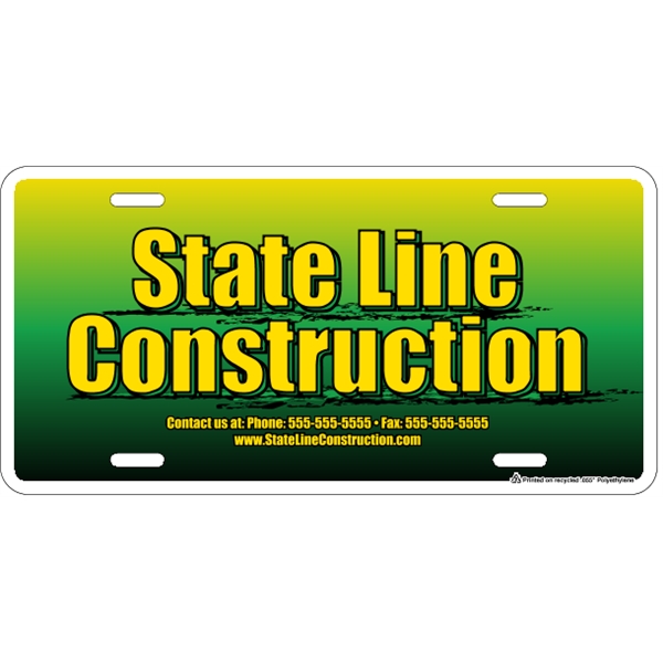 .035" Polyethylene Car Plate