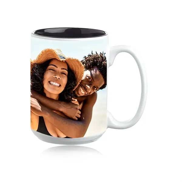 15 oz. Glossy Two-Tone Custom Photo Mug - 15 oz. Glossy Two-Tone Custom Photo Mug - Image 1 of 8