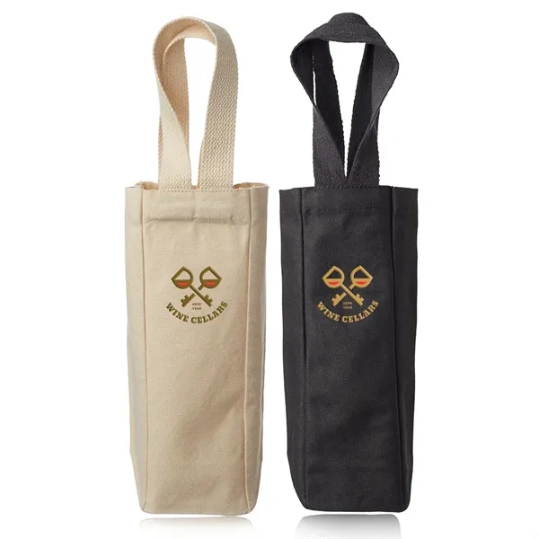 Lolo Single Bottle Canvas Wine Tote - Lolo Single Bottle Canvas Wine Tote - Image 6 of 6