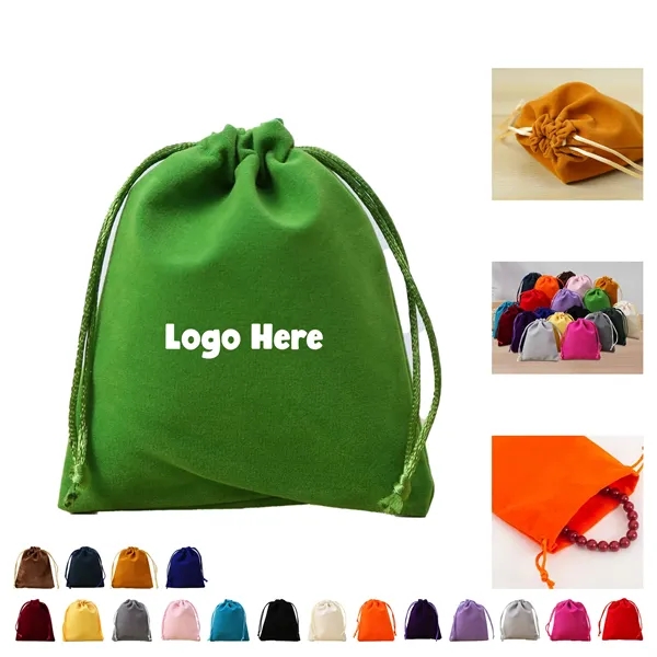 Flannel Velvet Drawstring Gifts Bags - Flannel Velvet Drawstring Gifts Bags - Image 0 of 18