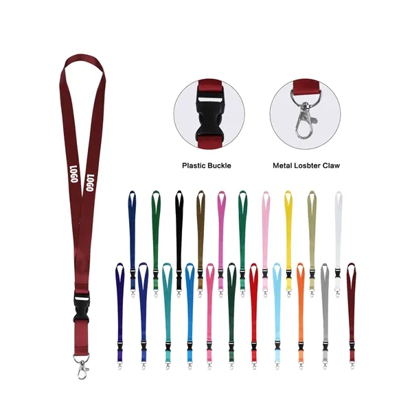 Full Color Lanyard W/ Lobster Hook & Plastic Buckle - Full Color Lanyard W/ Lobster Hook & Plastic Buckle - Image 0 of 1