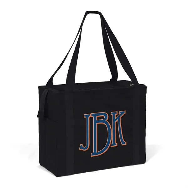 Jeremy™ - Deluxe Canvas Zipper-Close Tote - ColorVista - Jeremy™ - Deluxe Canvas Zipper-Close Tote - ColorVista - Image 2 of 7