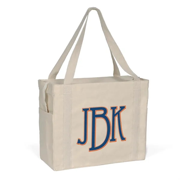 Jeremy™ - Deluxe Canvas Zipper-Close Tote - ColorVista - Jeremy™ - Deluxe Canvas Zipper-Close Tote - ColorVista - Image 3 of 7