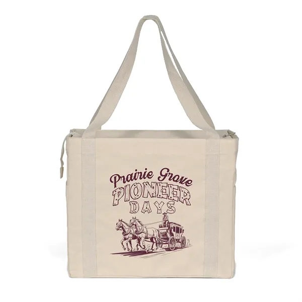 Jeremy™- Deluxe Canvas Zipper-Close Tote - Screen Print