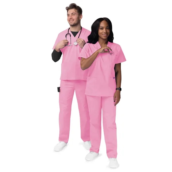 Adar - Sivvan - Unisex V-Neck Top Drawstring Pant Scrub Set - Adar - Sivvan - Unisex V-Neck Top Drawstring Pant Scrub Set - Image 42 of 44