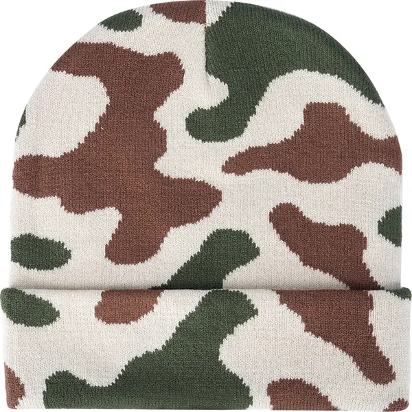 Personalized Camouflage Cuffed Beanie for Unisex - Personalized Camouflage Cuffed Beanie for Unisex - Image 2 of 5