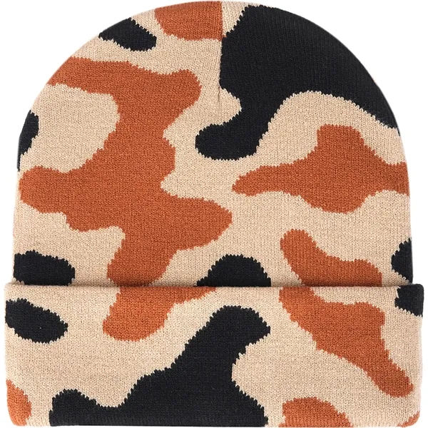 Personalized Camouflage Cuffed Beanie for Unisex - Personalized Camouflage Cuffed Beanie for Unisex - Image 4 of 5