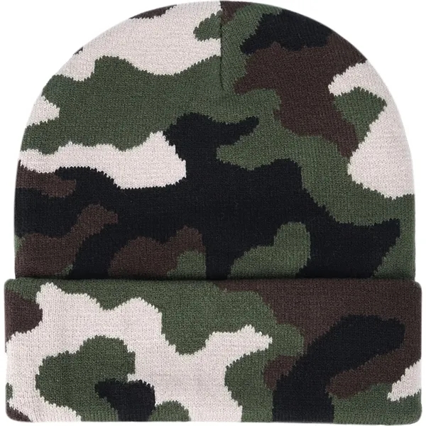 Personalized Camouflage Cuffed Beanie for Unisex - Personalized Camouflage Cuffed Beanie for Unisex - Image 5 of 5