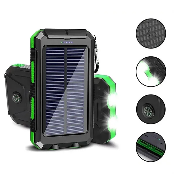 Solar Power Bank 10000mAh Waterproof with Light & Compass - Solar Power Bank 10000mAh Waterproof with Light & Compass - Image 6 of 6