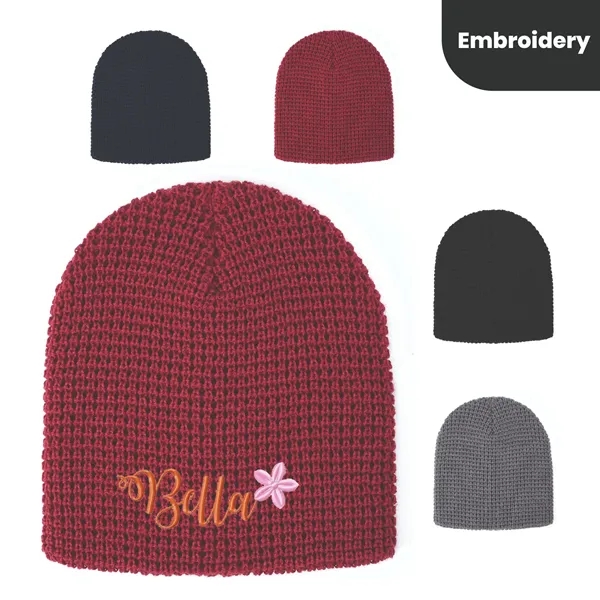 Wholesale Unisex Waffle Knit Beanie - Wholesale Unisex Waffle Knit Beanie - Image 0 of 5