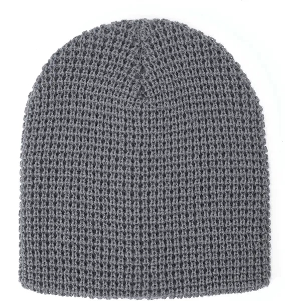 Wholesale Unisex Waffle Knit Beanie - Wholesale Unisex Waffle Knit Beanie - Image 4 of 5