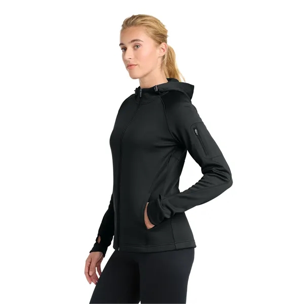 Sport-Tek® Ladies Tech Fleece Full-Zip Hooded Jacket - Sport-Tek® Ladies Tech Fleece Full-Zip Hooded Jacket - Image 3 of 15