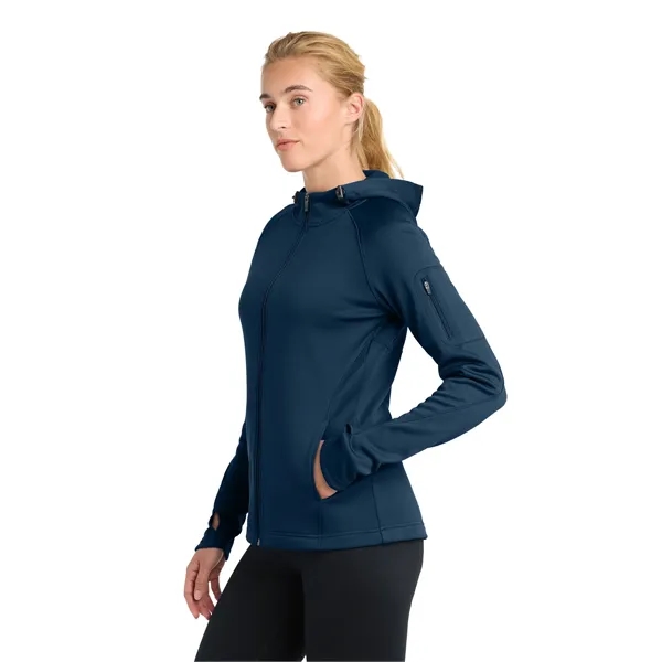 Sport-Tek® Ladies Tech Fleece Full-Zip Hooded Jacket - Sport-Tek® Ladies Tech Fleece Full-Zip Hooded Jacket - Image 14 of 15