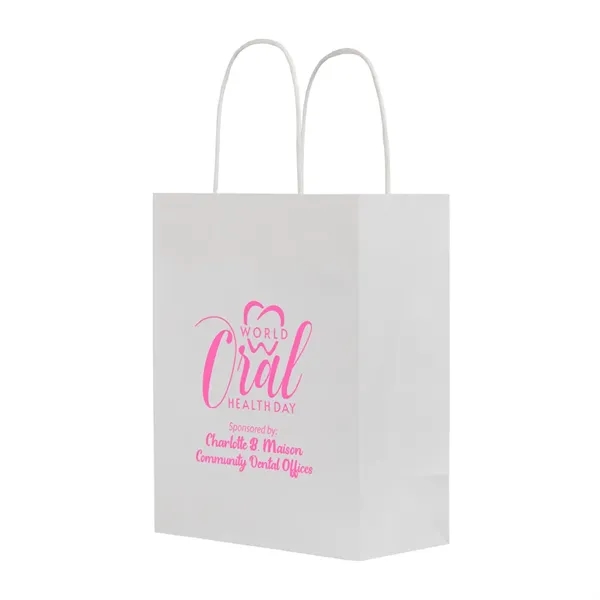 J- Fold White Kraft Shopping Bag - J- Fold White Kraft Shopping Bag - Image 1 of 2