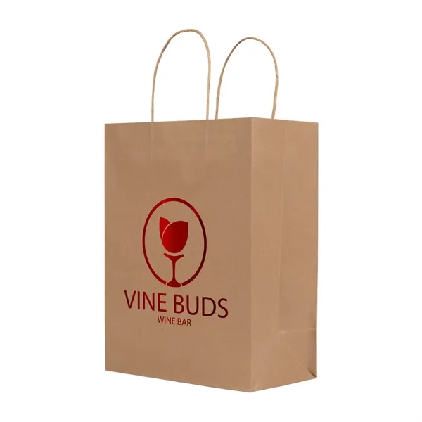 J- Fold Natural Kraft Shopping Bag - J- Fold Natural Kraft Shopping Bag - Image 1 of 2