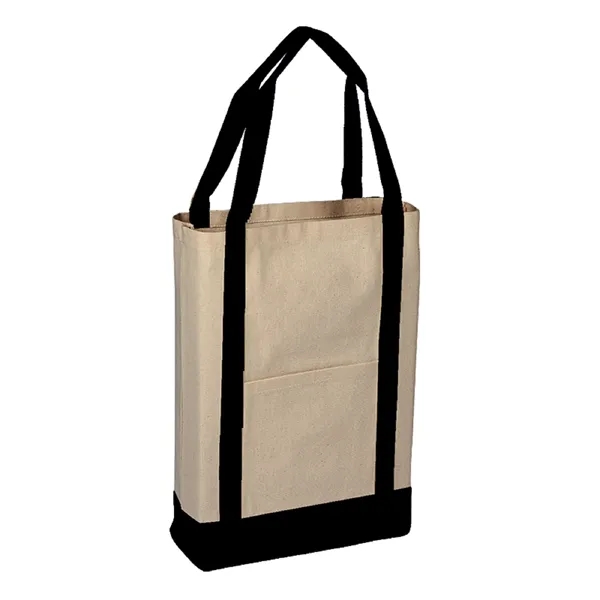 Two-Tone Canvas Deluxe Tote 14" x 16" x 4" Gusset Bag - Two-Tone Canvas Deluxe Tote 14" x 16" x 4" Gusset Bag - Image 10 of 11