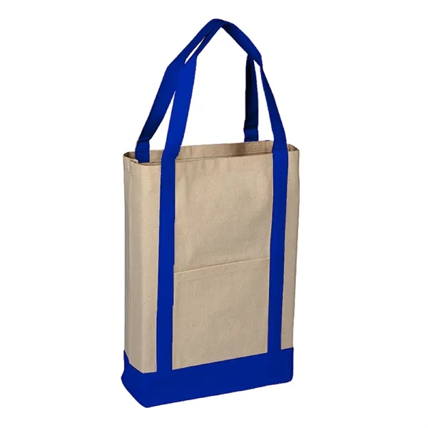 Two-Tone Canvas Deluxe Tote 14" x 16" x 4" Gusset Bag - Two-Tone Canvas Deluxe Tote 14" x 16" x 4" Gusset Bag - Image 8 of 11