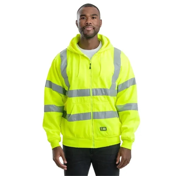 Berne Men's Hi-Visibility Hooded Active Sweatshirt - Berne Men's Hi-Visibility Hooded Active Sweatshirt - Image 0 of 2