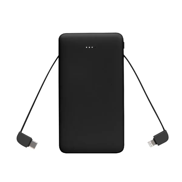 10,000 mAh Power Bank With Integrated Cables - 10,000 mAh Power Bank With Integrated Cables - Image 2 of 10