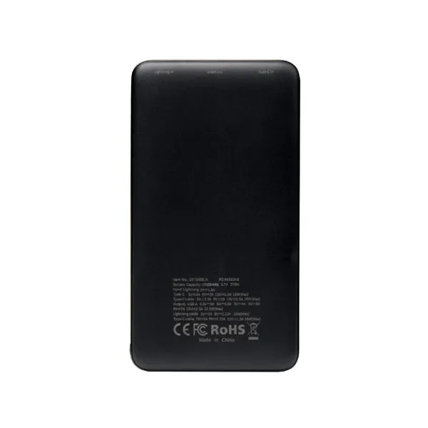 10,000 mAh Power Bank With Integrated Cables - 10,000 mAh Power Bank With Integrated Cables - Image 6 of 10