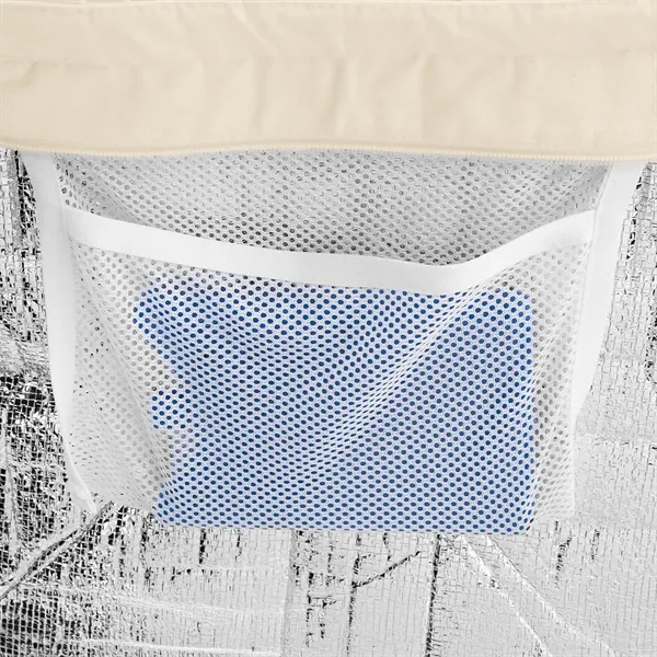 Aware™ 8 Oz. 20 Can Recycled Cotton Cooler Tote Bag - Aware™ 8 Oz. 20 Can Recycled Cotton Cooler Tote Bag - Image 9 of 13