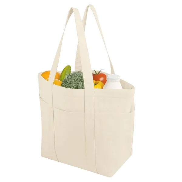 Aware™ 8 Oz. 20 Can Recycled Cotton Cooler Tote Bag - Aware™ 8 Oz. 20 Can Recycled Cotton Cooler Tote Bag - Image 10 of 13