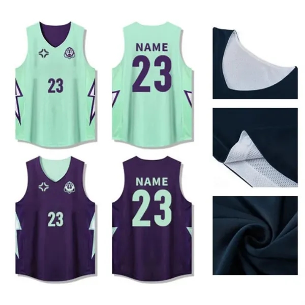 Reversible Micro Mesh Basketball Jersey Dual-Sided Shirt - Reversible Micro Mesh Basketball Jersey Dual-Sided Shirt - Image 0 of 4