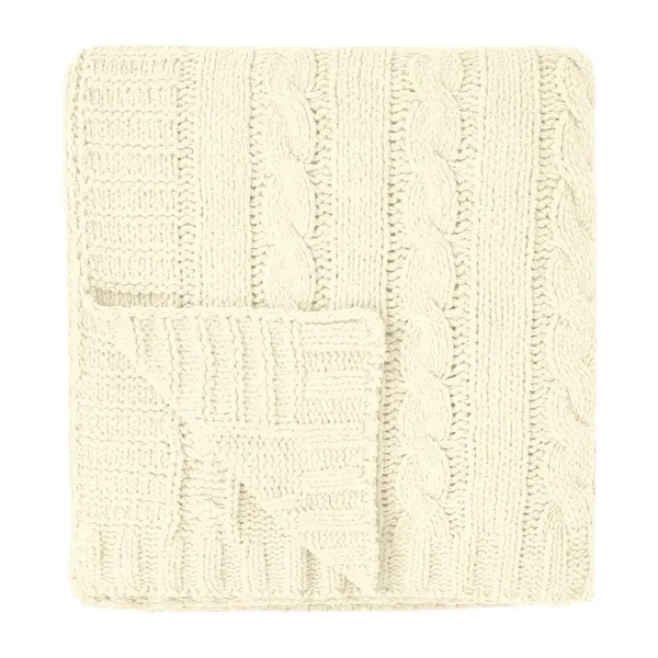 Cable Knit rPET Chenille Blanket - Cable Knit rPET Chenille Blanket - Image 3 of 9