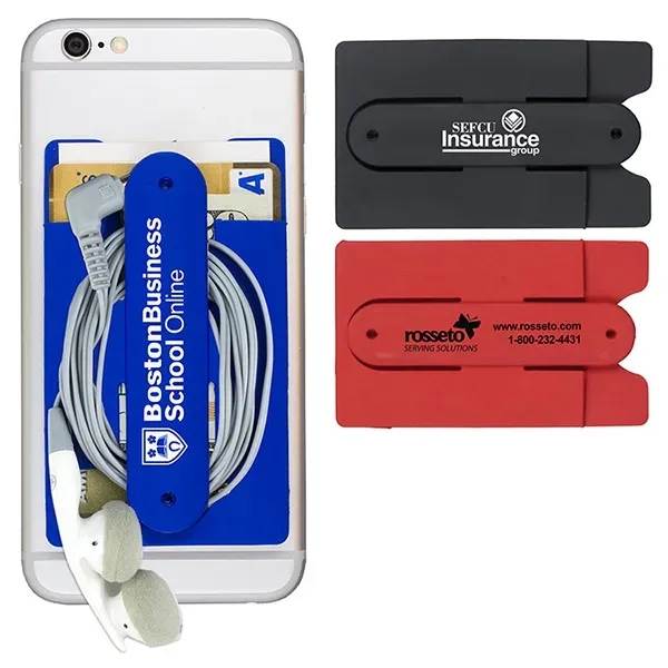 Two Function Soft Silicone Cell Phone Kickstand & Wallet
