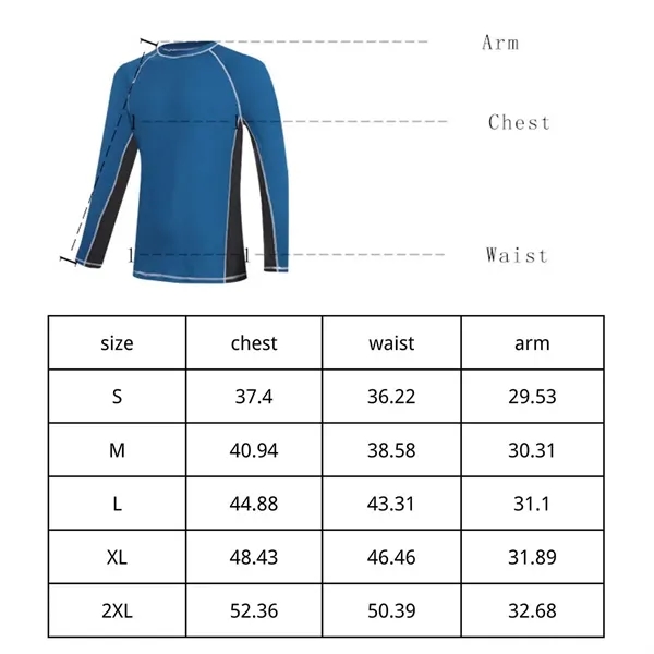 Swim beach long sleeve fishing sun shirts men rash guard - Swim beach long sleeve fishing sun shirts men rash guard - Image 1 of 4