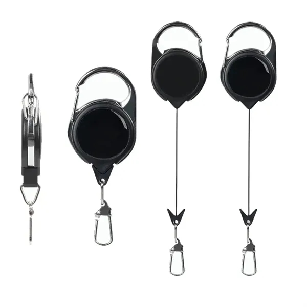 Telescopic Keychain Badge Reel Carabiner - Telescopic Keychain Badge Reel Carabiner - Image 1 of 2