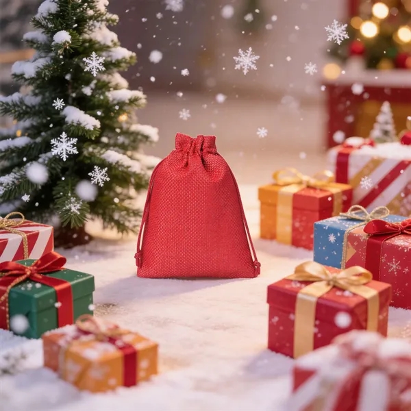 5.5"x4" Burlap Drawstring Bags Small Gift Pouch - 5.5"x4" Burlap Drawstring Bags Small Gift Pouch - Image 4 of 4