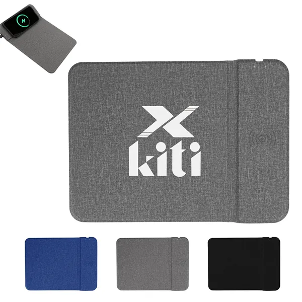 2 in 1 10W Wireless Charging Mouse Pad Phone Stand - 2 in 1 10W Wireless Charging Mouse Pad Phone Stand - Image 0 of 4