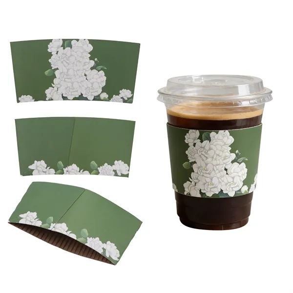 Full Color Disposable Kraft Coffee Cup Sleeve - Full Color Disposable Kraft Coffee Cup Sleeve - Image 2 of 4