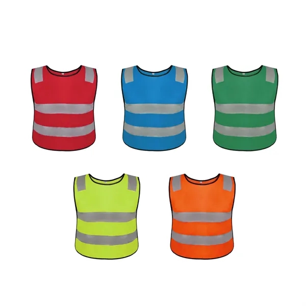 High Visibility Kids Reflective Safety Vest - High Visibility Kids Reflective Safety Vest - Image 1 of 4