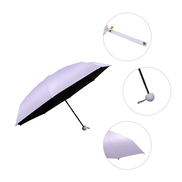 41" Arc Portable Mini 5 Fold Capsule Umbrella With Pouch - 41" Arc Portable Mini 5 Fold Capsule Umbrella With Pouch - Image 3 of 4