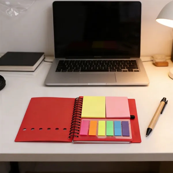 Mini Spiral Journal With Pen, Flags&Sticky Notes - Mini Spiral Journal With Pen, Flags&Sticky Notes - Image 4 of 4