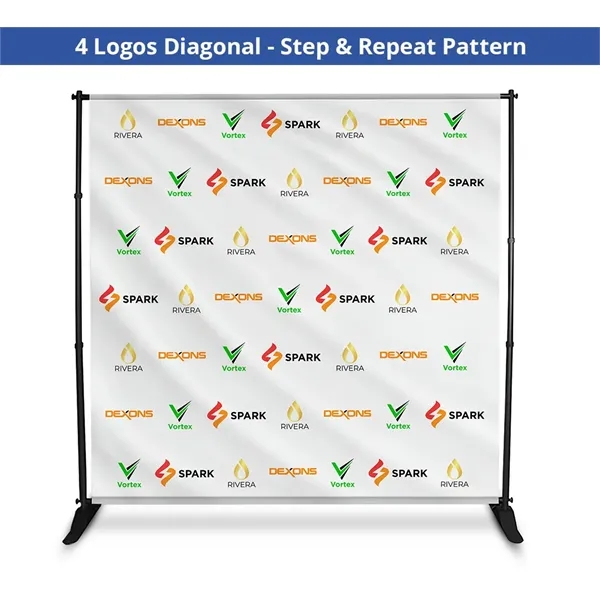 Step and Repeat Backdrop, Single Sided Package (8ft x 8ft) - Step and Repeat Backdrop, Single Sided Package (8ft x 8ft) - Image 8 of 14