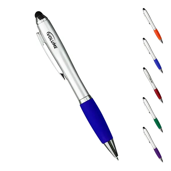 Custom Stylus Pen With Rubber Grip - Custom Stylus Pen With Rubber Grip - Image 0 of 1