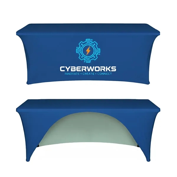 6' Open Back Stretch Table Cover(Full Color Dye Sublimation) - 6' Open Back Stretch Table Cover(Full Color Dye Sublimation) - Image 2 of 2