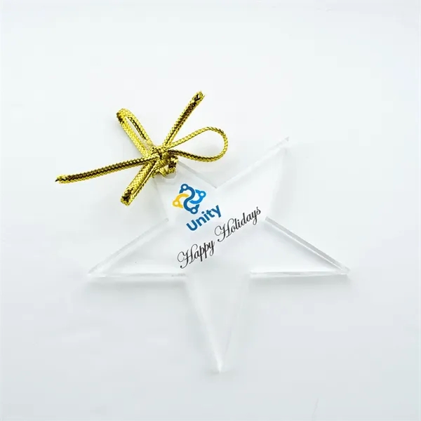 Custom Acrylic Holiday Ornament - Full-Color Imprint